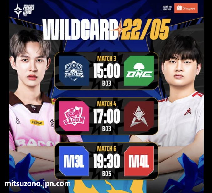 LỊCH THI ĐẤU WILDCARD APL 2026 NGÀY 22/05 15 Screenshot 2026 05 22 134502